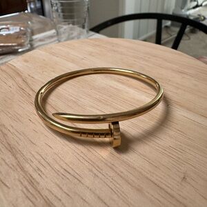 18K Gold Nail Bracelet